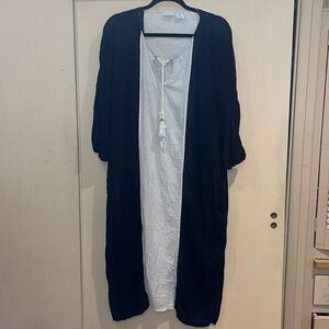 Sigrid Olsen long linen combo kaftan/ cover up size large